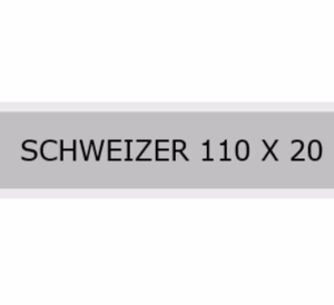 Schweizer Briefkastenschild 110 x 20mm ALU poliert