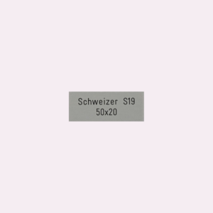 SCHWEIZER S19 50 x 20 mm, silber, ohne Gravofoil