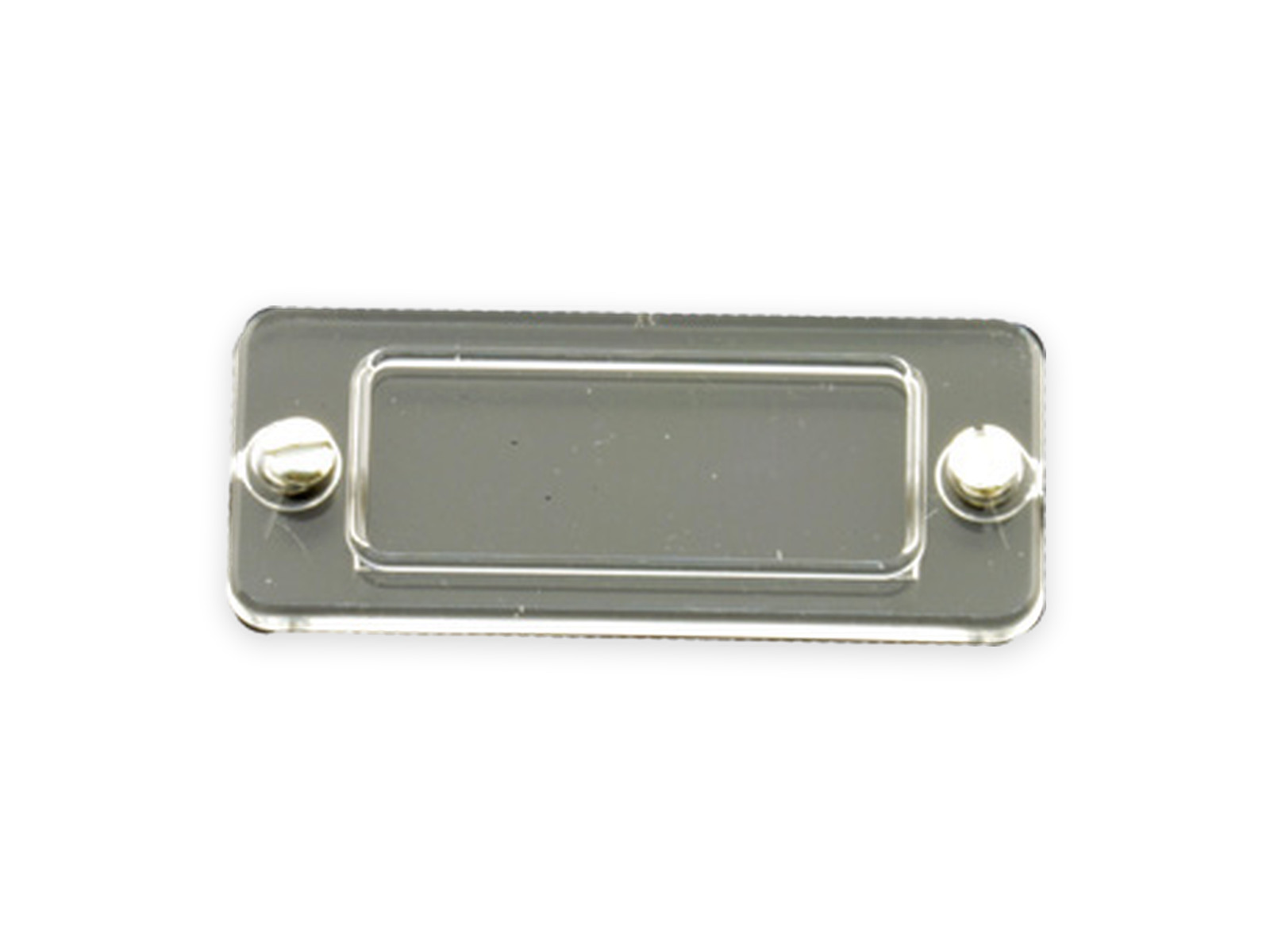 PLEXI 47 x 20 mm, mit 2 Schrauben
