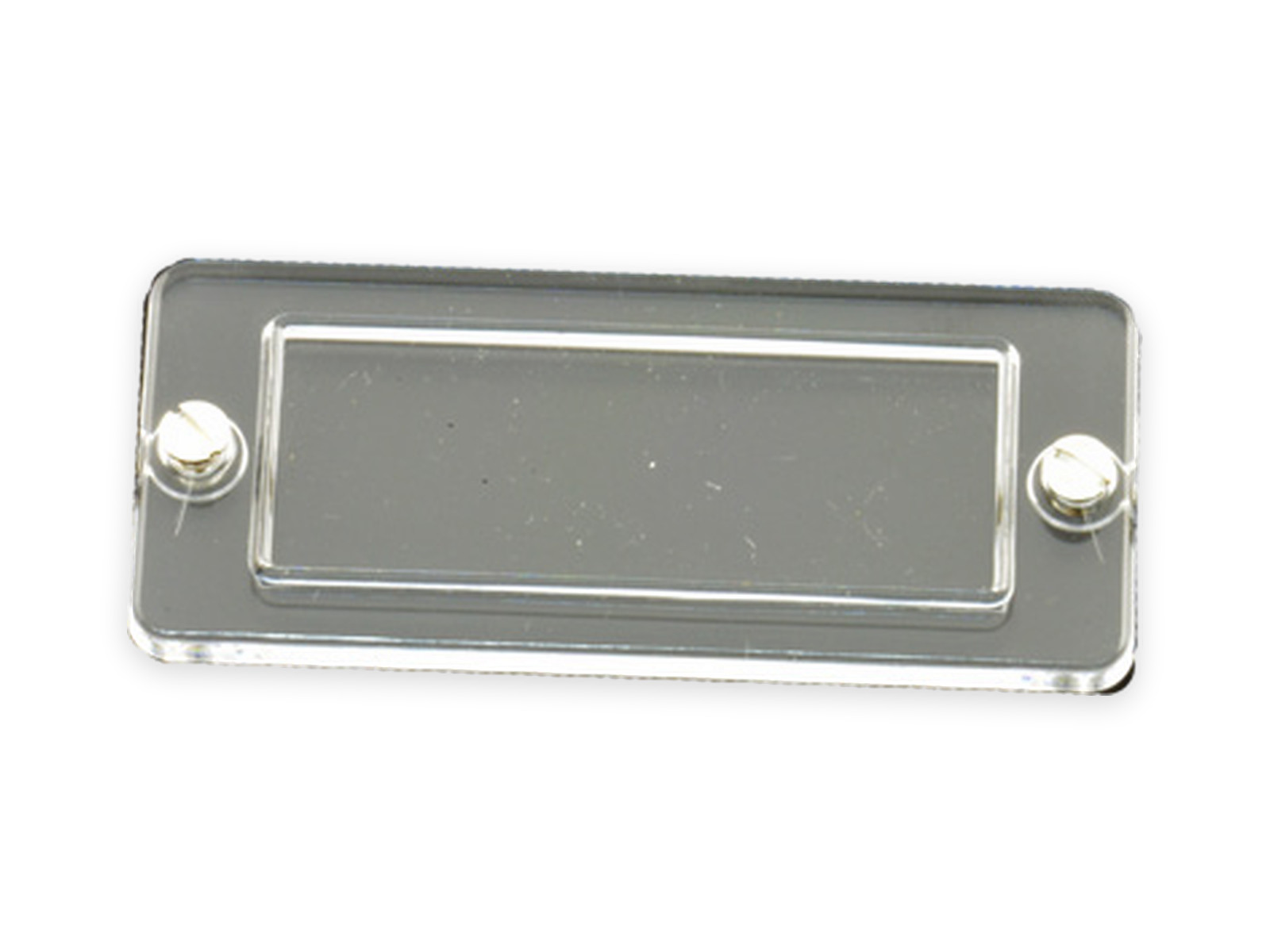 PLEXI 57 x 25 mm, mit 2 Schrauben