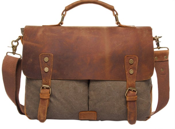 Old School Schultertasche