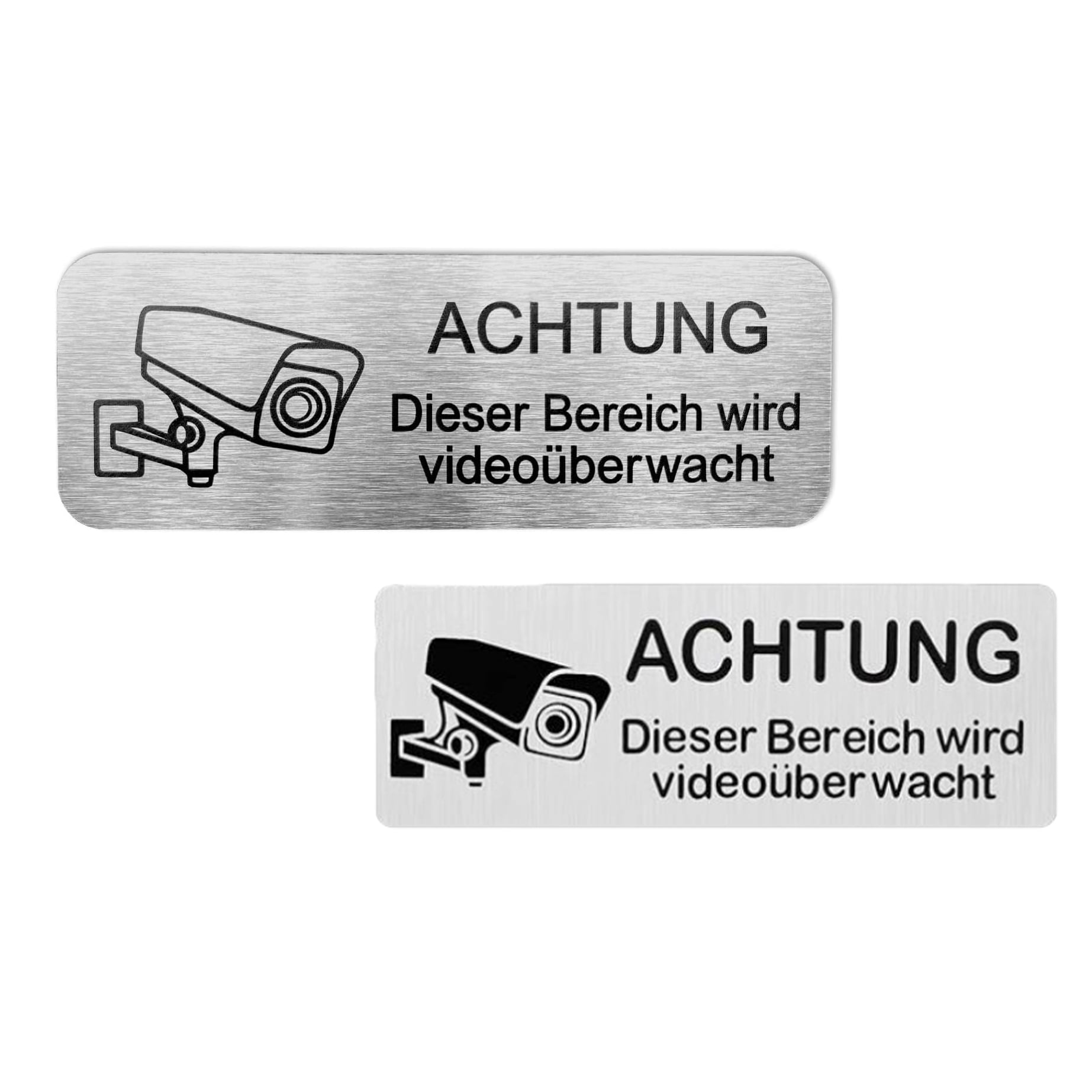 Selbstklebendes Videoüberwachungsschild Set